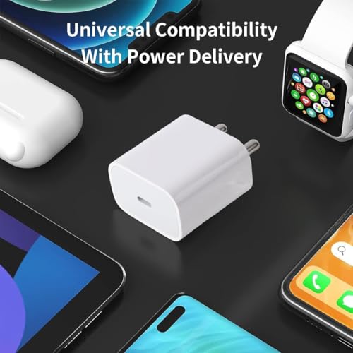 Image of iPhone 20W PD Fast Charger Adapter with 1 Meter Type C to C Data Syn. Cable Compatible with iPhone 16 /16 Plus /16 Pro /16 Pro Max, 15 /15 Plus /15 Pro /15 Pro Max, Laptop & Other C Type Devices
