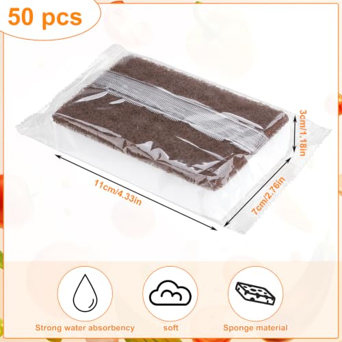Image of 50 Pcs Individually Wrapped Sponges for Airbnb Apartment Brown