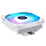 Thermalright AXP120 X67 White ARGB薄型CPUエアクーラ、120 mm スリムファン PWMファン付き、6つのヒートパイプ、67mm高、AMD:AM4/AM5/Intel LGA 1700/1150/1151/1200/2011/17XX、PCクーラに適している