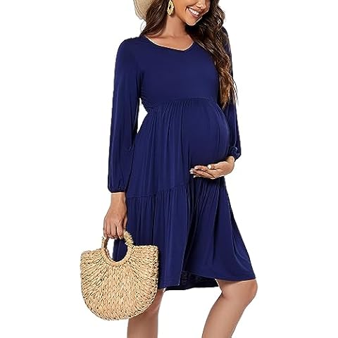 Smallshow Women's Long Sleeve Maternity Dress Cover
