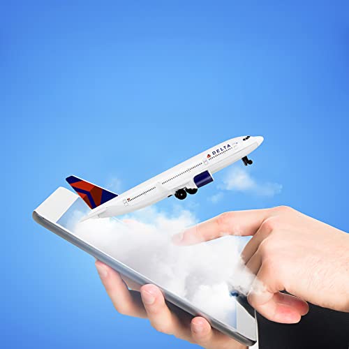 Modelo de avión Delta Plane miniatura metálica coleccionable con soporte 2