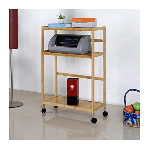 Soporte para PC con ruedas y 3 niveles para torre e impresora móvil 2