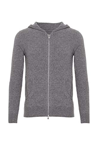 Men's Pure Cashmere Cardigan Hoodie with Zip