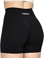 AUROLA Intensify Scrunch Butt Workout Shorts for Women - High Waisted Seamless Gym Yoga Running Fitness Activewear