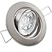 Produktbild trendlights24 Decora Decken Einbaustrahler 3er Set - LED 7W dimmbar 38° GU10 230V Warmweiß - Edelstahl Optik gebürstet - Einbauleuchte schwenkbar