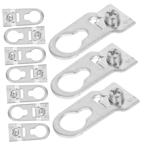 Image of Mikikit 50pcs Aluminum Alloy Picture Frame Hooks Durable Lightweight Easy to Install Hardware Accessories for Stable Hanging of Frames Posters and Mirrors