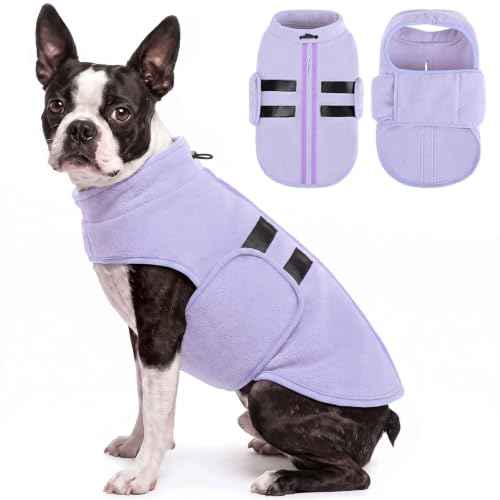Image of Queenmore Large Dog Sweater,Fleece French Bulldog Sweater with Leash Hole