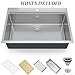 GarveeTech 33 x 22 Drop In Kitchen Sink, 16 Gauge Stainless Steel Kitchen Sinks,Topmount Workstation Sink with Ledge, 10 in Deep Single Bowl Sink with 6 Accessories