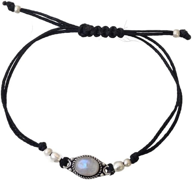 Gemstone Macrame boho bracelet For Women Girls Gift for her, Natural Gemstone Chain Bracelet, Handmade Adjustable Bracelet, Solitaire Bracelet Christmas Gift for her - Image 5