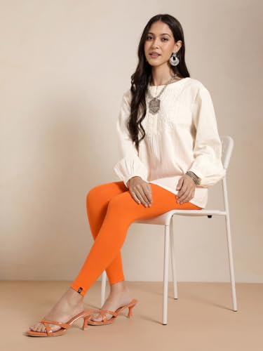 Image of TWIN BIRDS Women Viscose Ankle Leggings | Stretchable Kurti Wear Bottom