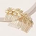 8 Pack Leaf Hair Side Combs for Women Girl, Bridal Metal Decorative Hair Comb Clips, French Twist Hair Slide Comb for Wedding Hair Accessories(Gold, Silver)