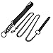 Gothic Black Leather Ring Chain Choker Collar for Women, 2 Pcs Collar Body Chains Belt Punk Emo Accessories Set for Cosplay