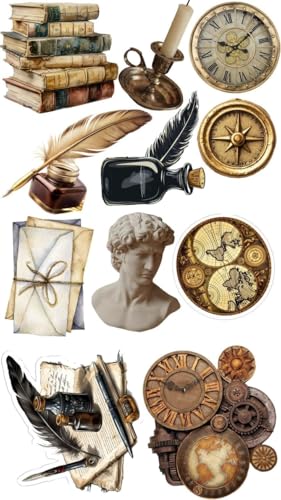 Image of 100+pcs - Mixed Vintage Stickers - Retro Stickers for Scrapbooks, Laptops, Guitars, Phones, Pads, Skateboards, Bicycles, Motorcycles, Helmets