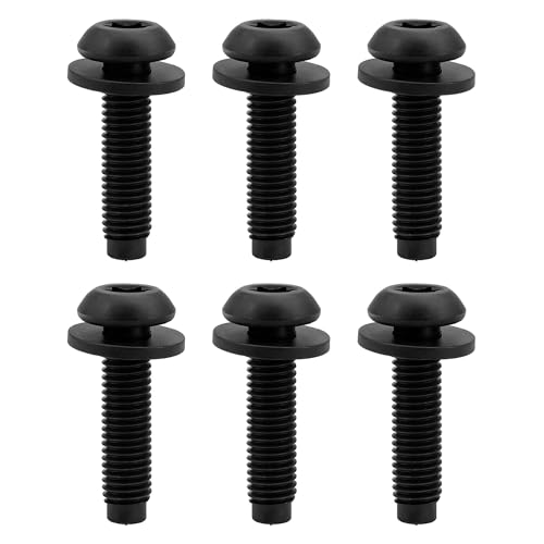 M8 Torx Screw Bolts Replacement for Jeep Wrangler JK 2007-2018 - Pillars, Windshield Frame, Hinges, Hard Full Doors, Hard Door Hinges, Half Doors, Roll Bar - 06508953AA (6 Pack)