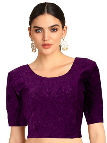 Chandrakala Readymade Blouses for Women Sarees,Stretchable(B202-P)