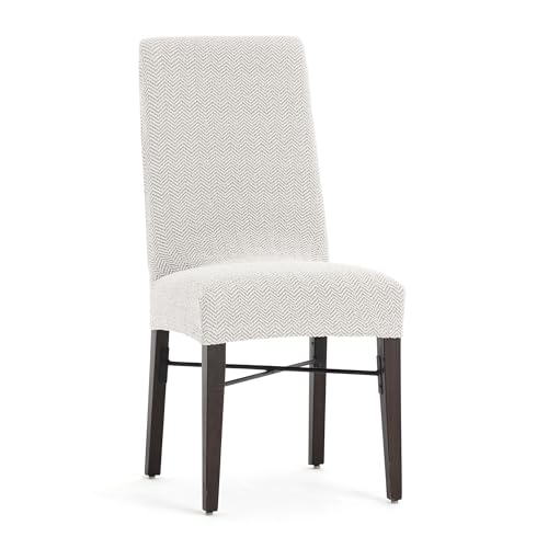Housse de chaise extensible Jaz avec dossier lot de 2 protection assise salle à manger