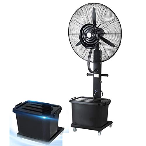 GXQFF Ventilador De Pie Oscilante con Nebulizador De Agua, Ventilador con Nebulizador, Mando A Distancia, Función Ionizador De Aire, Temporizador, 3 Modos Y Velocidades-Fixed||71cm