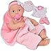 Realistic Newborn Baby Doll Lifelike Doll Accessories, Cute 16 Inch Vinyl Baby Dolls That Look Real with Pacifier & Magic Disappearing Milk Bottle Newborn Doll Gift Set for Girls Kids Toddlers