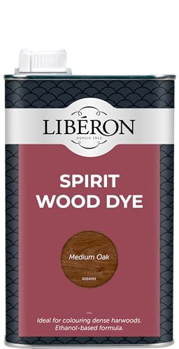 Image of Libéron Spirit Wood Dye – Ideal for Dense Hardwoods – Quick Drying - Rich Colour - Intermixable Shades - Great for Antique Restoration - Medium Oak - 250ml