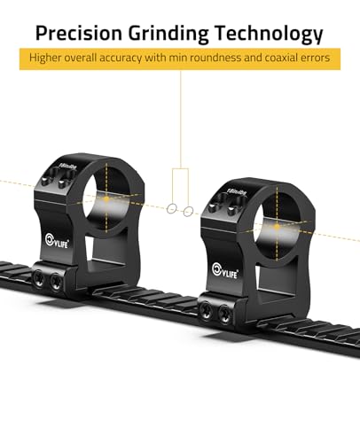 Image of CVLIFE Precision Scope Rings Mount - Compatible with Picatinny Rails and More - 2 Pieces