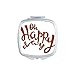 Oh Happy Day Quote Handwrite Style Mirror Square Portable Hand Pocket Makeup