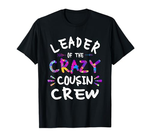 Funny Leader of Crazy Cousin Crew Family Matching Vacaciones Camiseta