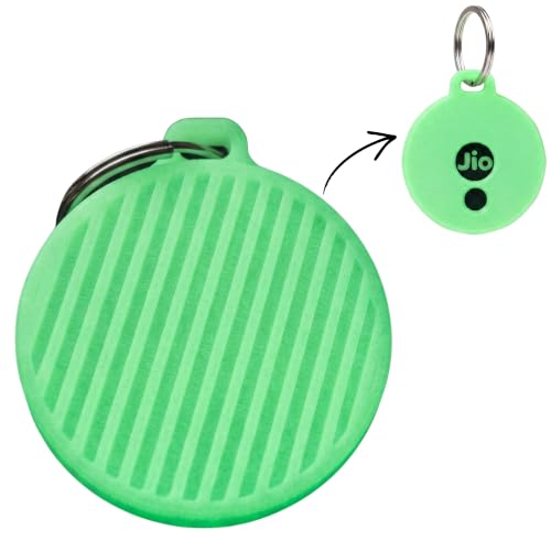 Image of Premium Case for JioTag Tracker | Secure Twist Lock Keychain Holder & Key Finder Cover | Protective Tag for Keys, Luggage, Backpacks & Pets, Glow (Green), Jiotag 2 (2026), 2