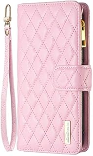 Samsung S20 FE Phone Case Zipper Flip Shockproof Leather Wallet Cover with Kickstand Card Holder Silicone Bumper Zip Pocket Folio Cases for Samsung Galaxy S20 FE Case for Girls Women, Pink
