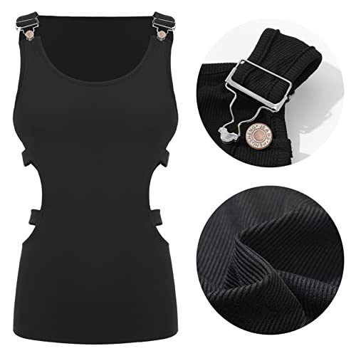 Yeahdor Men's Hollow Out Tank Top Workout Muscle Tank Top Rave Vest Clubwear Black Medium #TOP3