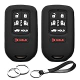 INFIPAR 2pcs Compatible with Honda Odyssey Key Fob Cover Case Key Chain Protector...