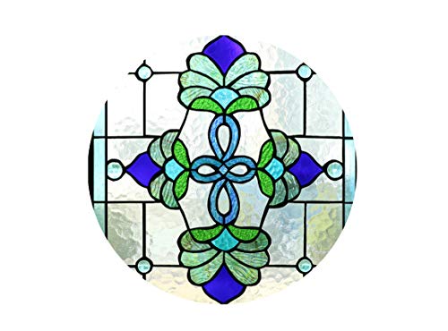 Yogoart Tiffany Style Stained Glass Window Panels 15 Inch Wide By 26 Inch Height Transom Window Panels Hanging thumb #1