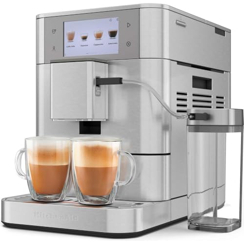 KitchenAid Machine a Café Grain - KF8 - Machine Expresso et Cappuccino avec broyeur - Machine Expresso et Cappuccino - Avec Technologie Thermocoil - Acier inoxydable 5KES8558ESX