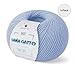 5-Pack 100% Merino Wool Natural for Kids Yarn with Aloe Vera for Knitting and Crocheting Baby Soft Made in Italy 9 oz. 930 yds (Light Blue - 12260, 5)