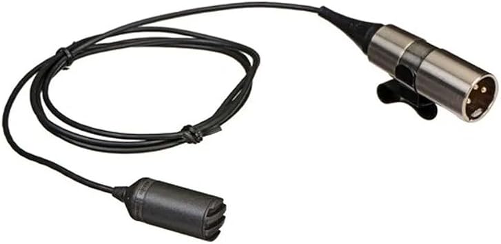 Shure SM11 Omnidirectional Miniature Dynamic Lavalier Microphone with Flexible, Long-Life Cable, Tie Clasp Assembly, Tie Tack Assembly, Connector Belt Clip and Zippered Carrying Bag (SM11-CN)
