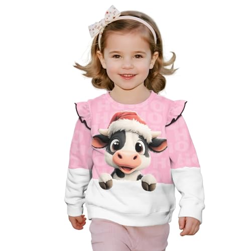 Toddler Sweatshirt Girls Long Sleeve Ruffle Pullover 1-8 Years Tops