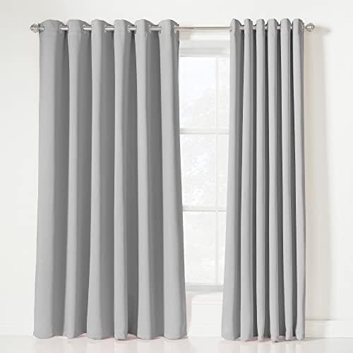 Lewis's Eclipse Curtains  Silver- Eyelet Curtains, Dimout, Thermal, Blockout Curtain (Width 46" x Drop 54") Window Curtains Privacy Protection for Living Room, Bedroom, 2 Panel