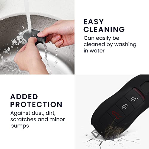 Kwmobile Key Cover Compatible With Porsche - Black #TOP4