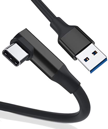 USB A to USB C Coaxial Cable (16.5 FT),USB Type C 3.1 Gen1 5Gbps Cord with Right Angle Connector End,Support High Speed Data Transfer and Fast Charging, Designed for Oculus Quest and Oculus Link
