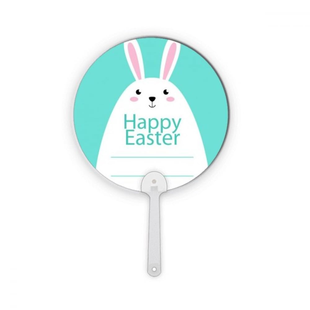 Éventail rond Lapin bleu de Pâques, petit cadeau d'invité pour enfants
