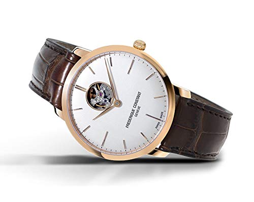 Frederique Constant Men's FC-312V4S4 Slim Line Analog Display Swiss Automatic Brown Watch2