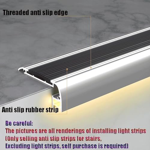 Protector de borde de escalera de aluminio verde en forma de L de 1,2 metros para suelos 5