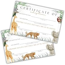 Lashicorn Wild Animal Adoption Certificate | 30pk 4x6 Template Stuffed Animal Exotic Birthday Party Zoo Horse Cow Dog Cat Adoption Favor Theme