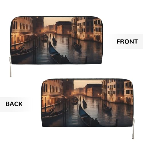 Venice Night Print Womens Wallet, Ladies Credit Card Holder, Phone Wallet Purses, Long Clutch Hand Bag3