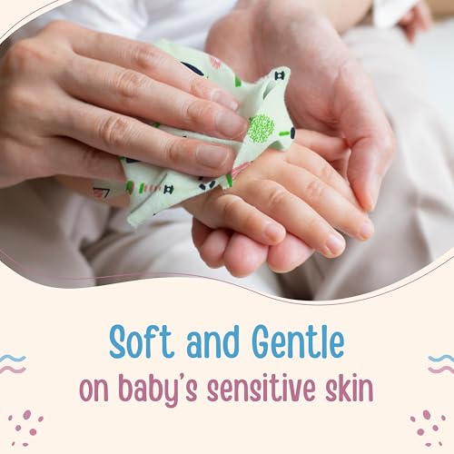 Image of LuvLap Hosiery Cotton Cloth Premium Baby Washcloth for New Born, Washable (30 cm x 30 cm), Reusable, Absorbent, Extra Soft Face Towels /Washcloth for Babies, Starfish Print, Pack of 21 Pcs, Multicolour