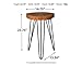 Signature Design by Ashley Eversboro Rustic Wood Accent Table with Hairpin Legs, 24 Inches, Brown & Black