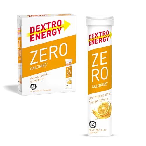 Dextro Energy Elektrolyte ohne Zucker - Orange Flavour - 1141 mg Elektrolyte 3x20 Brausetabletten (3er Pack) für Alltag und Sport Magnesium Calium Calcium Chlorid Natrium zuckerfrei