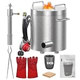 6KG Propane Melting Furnace Kit - Stainless Steel Smelter with Crucibles & Tongs, 1300°C 2372°F Kiln for Metal Scrap Recycling, Gold Copper Silver Aluminum Casting