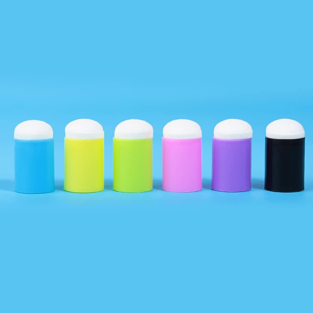 12 Pieces/Pack Finger Sponge Toys Decorative Rubber Stamp for Background Paper Note Paper Cards Drawing Painting Finger Daubers for Ink Blending Stenciling Stamping Crafting Painting