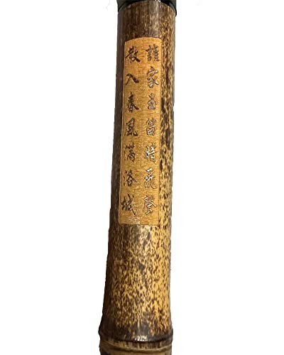 Chinese Notched Professional Xiao Flute Shakuhachi Purple Bamboo Double Jointed Tuned In A F G Handmade Craft (A) #TOP3