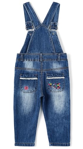 KIDSCOOL SPACE Baby & Little Boys/Girls Blue & Black Denim Overalls,Jean Workwear2